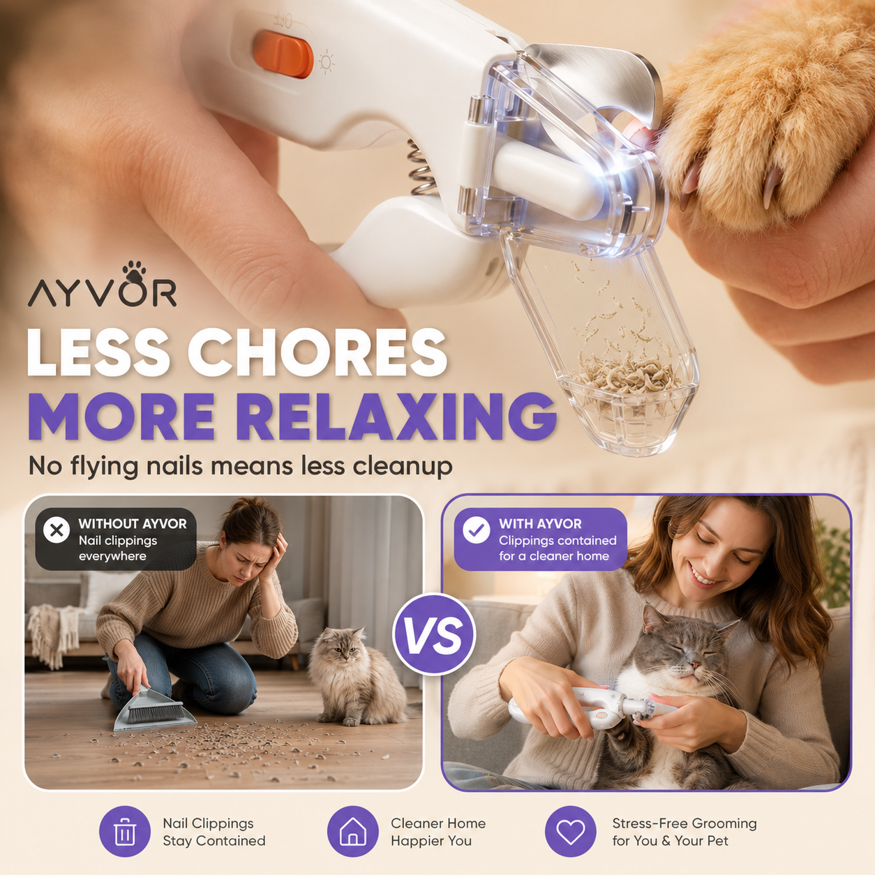 AYVOR™ 2-in-1 Pet Nail Trimmer