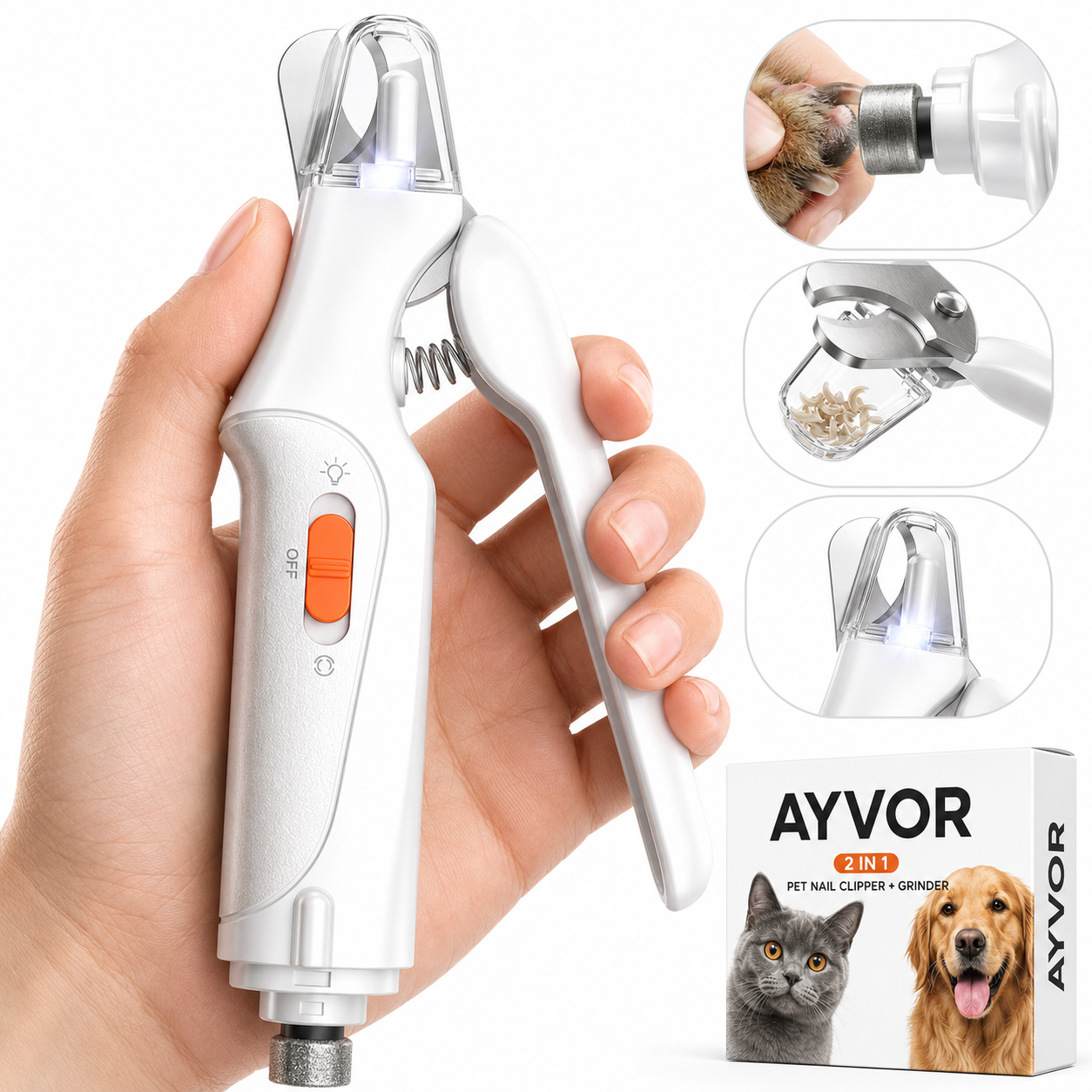AYVOR™ 2-in-1 Pet Nail Trimmer